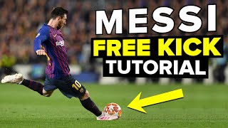 How to shoot free kicks like LIONEL MESSI  Learn Messi skills [upl. by Delanie]