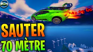 Comment Sauter avec une Voiture de Sport et Parcourir 70 m Avant dAtterrir Fortnite Astuce Défi [upl. by Attehcram]