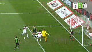 VfB Stuttgart vs Wolfsburg 31 Sehrou Guirassy Goals Hattrick  All GoalsExtended Highlights [upl. by Dranyam]