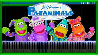 LALALULLABY 🌈 Pajanimals 💚 Jim Hensons Reactive Visualizer PIANO TUTORIAL 🎹 31 [upl. by Hgielime740]