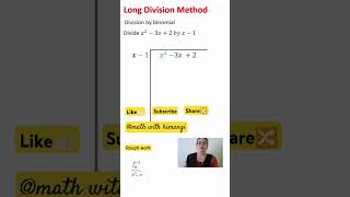 Long Division Method Division by Monomial Binomial amp Trinomial Algebraic Expressions Grade 9 [upl. by Ecinwahs]