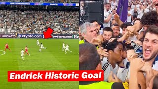 Real Madrid Fans Reactions to Endrick Wonder Goal vs Vfb Stuttgart [upl. by Kaiser]