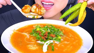 ASMR UDON NOODLES amp SEAFOOD MEATBALLS MUKBANG EATING SOUNDS ASMR Phan [upl. by Akanke]