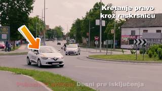 Vozački ispit pravilan prolazak kroz kružni tok [upl. by Aekal963]