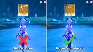 Aqua vs Amos  Best Weapon for C0 GANYU  GENSHIN IMPACT [upl. by Anavahs]