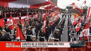 Cadetes y compañías de la Marina desfilan en Gran Parada Militar [upl. by Hollander]