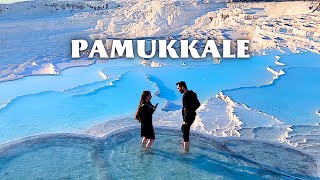 PAMUKKALE In Winter  Hot spring pools and Hierapolis  Turkey Travel Vlog  Eastern Europe Travel [upl. by Inot]