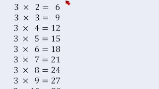 Tabla de multiplicar del 3 fácil y rápida [upl. by Bessy]