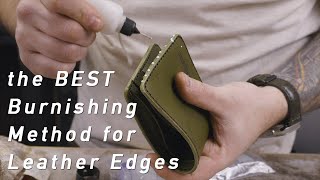 The BEST Way to FinishBurnish Leather Edges  TOKONOLE [upl. by Colner180]