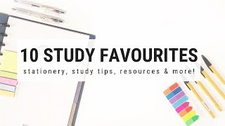 10 study favourites  study tips stationery amp more  studytee [upl. by Aldarcie]