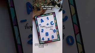 QUICK DIY TEACHERS DAY CARD handmadecards diycrafts cardmaking teachersday diy shorts cards [upl. by Tanya]