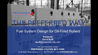 Fuel System Design for OilFired Boilers [upl. by Nerfe]