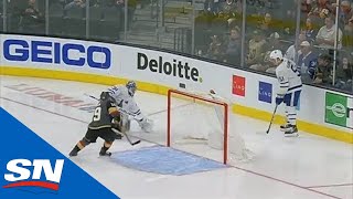 Maple Leafs’ Frederik Andersen Misplays Puck Gives Golden Knights Shorthanded Goal [upl. by Penn]