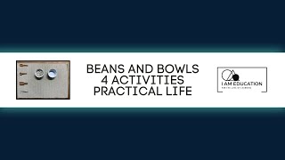 Montessori Materials  Beans and Bowls  4 Activities  Practical Life [upl. by Gus]