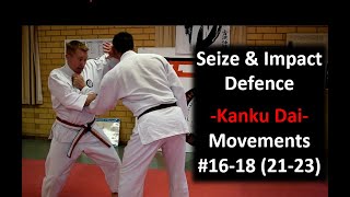 Seize and Impact Defence  KankuDai  BunkaiApplication  Movements 1618 amp 2123 [upl. by Morris]