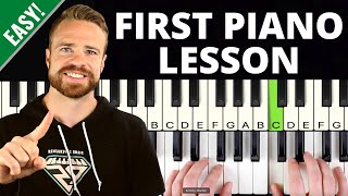 How to Play Piano Day 1  EASY First Lesson for Beginners [upl. by Brandi]