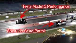 Outrunning the Police in a Tesla Model 3 Performance [upl. by Brunelle665]