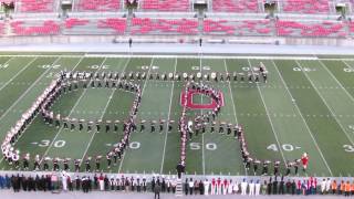 Ohio State Marching Band Script Ohio at Buckeye Invitational Great Sound 10 12 2013 from C Deck [upl. by Skinner]