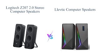 Logitech Z207 20 Stereo vs LLEVTIC Desktop Speakers 🔊🔥 [upl. by Esilehc]