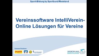 Vereinssoftware Intelliverein  Online Lösung für Vereine [upl. by Einahpetse]