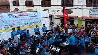 NEPAL Police Band at BASANTAPUR [upl. by Ailahk]