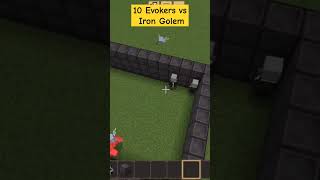 10 Evokers vs Iron golem minecraft [upl. by Flodnar]