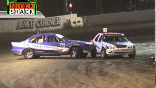 Production Sedans  AMain  Australian Title  Gympie Speedway  250414 [upl. by Hurst908]