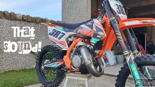 2018 KTM 150sx Procircuit works exhaust before and after [upl. by Leblanc]