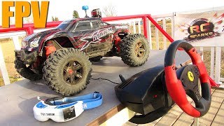 RC ADVENTURES  FPV TRAXXAS XMAXX amp STEERiNG WHEEL RACE MOD for RC [upl. by Enomrej745]