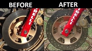 How to drill motorcycle disc brakes [upl. by Jerrylee]