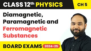 Diamagnetic Paramagnetic and Ferromagnetic Substances  Class 12 Physics Chapter 5  CBSE 202425 [upl. by Hsirk]