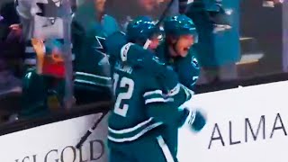 Macklin Celebrini First NHL Goal  San Jose Sharks vs St Louis Blues 2024 NHL Highlights [upl. by Aerdnac]