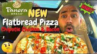 Panera NEW Flatbread Pizza 🤯🍕🍞 Chipotle Chicken and Bacon  Food Review [upl. by Auehsoj]