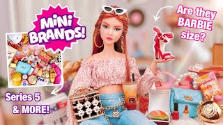 ZURU 5 Surprise Mini Brands Are They Barbie Doll Size  Series 5 Foodie Sneakers Fashion amp More [upl. by Goodrich]