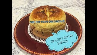 Panettone Vegano con Chocolate I Sin Azúcar I Apto para Diabéticos [upl. by Marcella669]