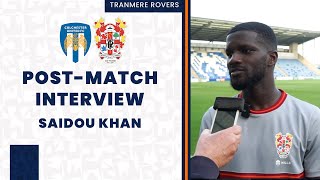 PostMatch  Saidou Khan after making full Tranmere debut in Colchester defeat [upl. by Avin118]