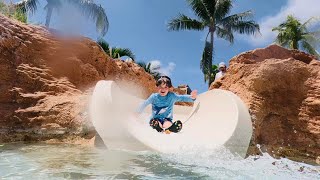 Riddick plays at Atlantis Bahamas Water Park Resort for kids with family Traveling Family Vacation [upl. by Cimbura835]