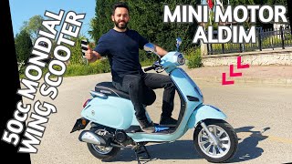 Mondial Wing 50 cc Scooter Motosiklet Aldım Ne kadar yakar Nekadar Hız Yapar Nasıl Motor [upl. by Yanahs630]