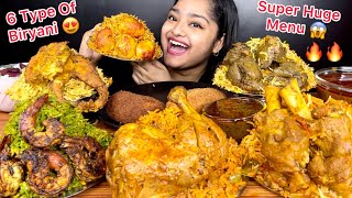 CHICKEN BIRYANI MUTTON BIRYANI EGG BIRYANI KALEJI BIRYANI FISH BIRYANI PRAWNS BIRYANI  MUKBANG [upl. by Joung64]