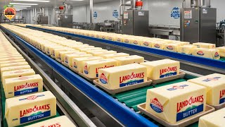 How Butter Is Made In Mega Factory With Modern Food Processing Technology [upl. by Ahsiemaj]