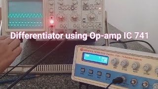 Differentiator circuit using OpAmp IC 741 [upl. by Chelsae493]