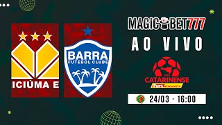 JOGO COMPLETO CRICIÚMA X BARRA  SEMIFINAIS  CATARINENSE 2024 [upl. by Able]