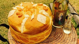 Jednostavan Slavski Kolač POSNO  Saint Day Bread [upl. by Eadrahc]