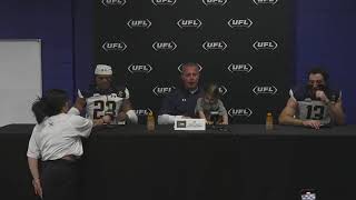 UFL 2024 Week 7  Memphis Showboats Postgame Press Conference May 11 2024 [upl. by Ahsiemal]