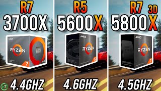 Ryzen 7 3700X vs Ryzen 5 5600X vs Ryzen 7 5800X3D [upl. by Howie]