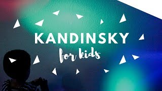 Kandinsky para niños 🎨instalación artística para niños 🎨 Art Stories [upl. by Babita]