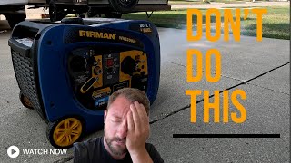 DONT DO THIS TO YOUR GENERATOR  Firman Generator Maintenance [upl. by Osgood]