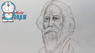 How to draw Rabindranath Tagore [upl. by Anayra]