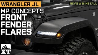 Jeep Wrangler JK MP Concepts JL Style Front Fender Flares Review amp Install [upl. by Ringsmuth192]