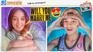 singing to strangers on ometv  she proposed 💍 😍🥰 [upl. by Hcire]